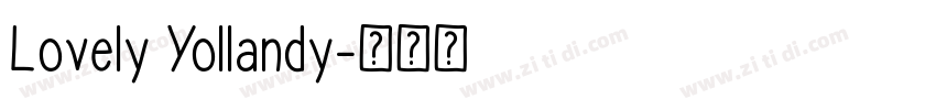 Lovely Yollandy字体转换